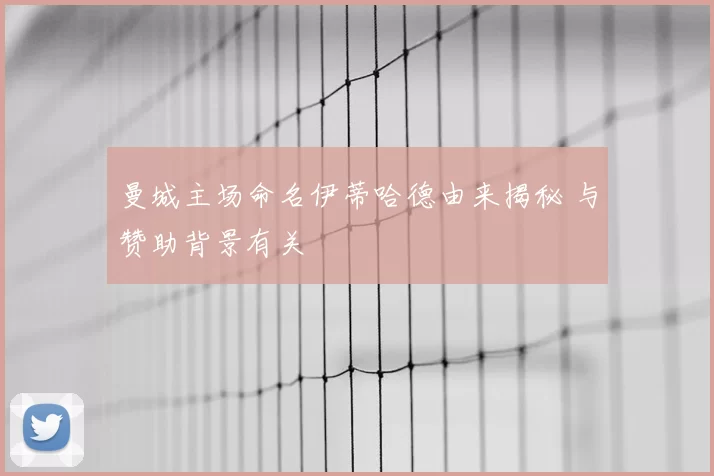 曼城主场命名伊蒂哈德由来揭秘 与赞助背景有关
